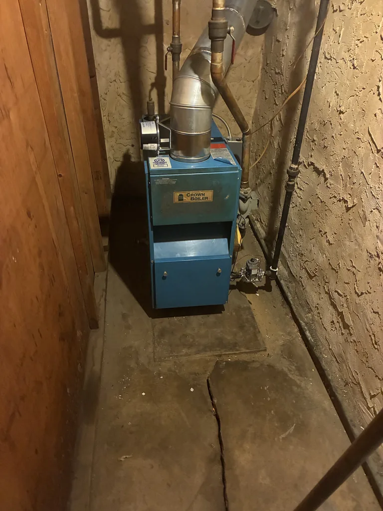 Basement boiler on a JJC International service call